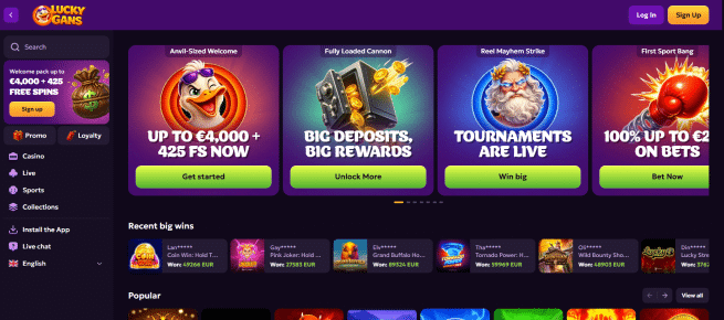 Luckygans casino betrouwbaar